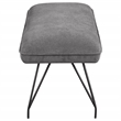 Pemberly Row Mid-Century Fabric Upholstered Dining Bench Gray