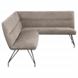 Pemberly Row Fabric Upholstered L-Shaped Nook Dining Bench Taupe