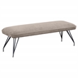 Pemberly Row Mid-Century Fabric Upholstered Dining Bench Taupe