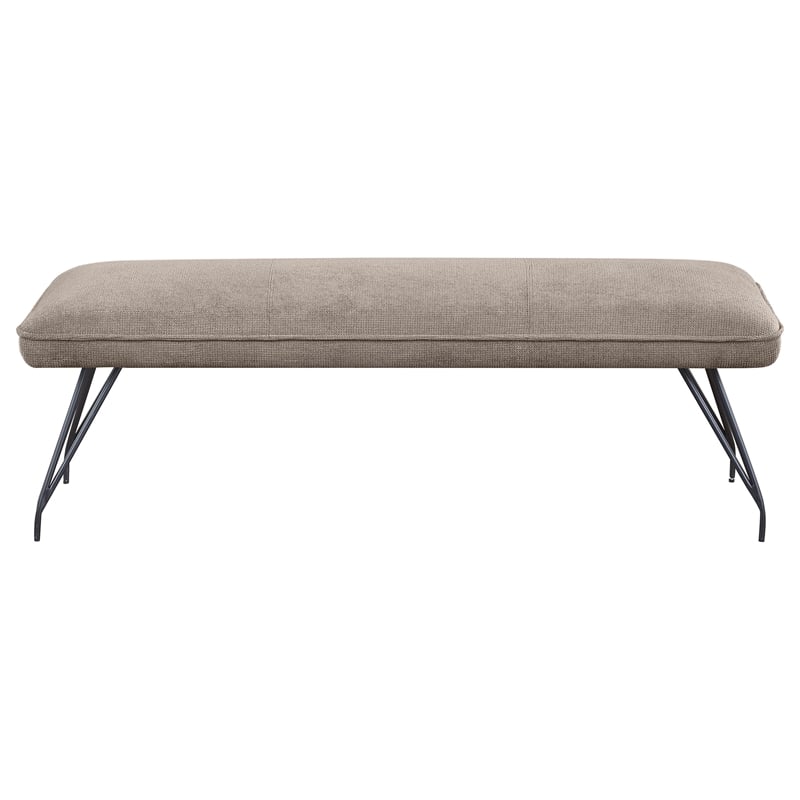 Pemberly Row Mid-Century Fabric Upholstered Dining Bench Taupe