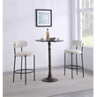 Pemberly Row Contemporary Boucle Fabric Upholstered Bar Chairs Cream