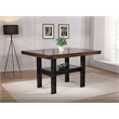 Pemberly Row 60-inch Wood Counter Height Dining Table Brown and Black