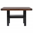 Pemberly Row 60-inch Wood Counter Height Dining Table Brown and Black