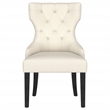 Pemberly Row Fabric Upholstered Dining Side Chair Beige and Black