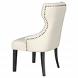 Pemberly Row Fabric Upholstered Dining Side Chair Beige and Black