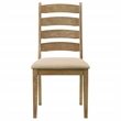 Pemberly Row Transitional Wood Dining Side Chairs Brown and Latte