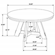 Pemberly Row 5-piece Round Wood Dining Table Set Brown and Latte