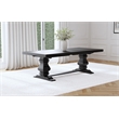 Pemberly Row 126-inch Extension Wood Dining Table Distressed Black