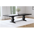 Pemberly Row 126-inch Extension Wood Dining Table Distressed Black