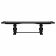 Pemberly Row 126-inch Extension Wood Dining Table Distressed Black