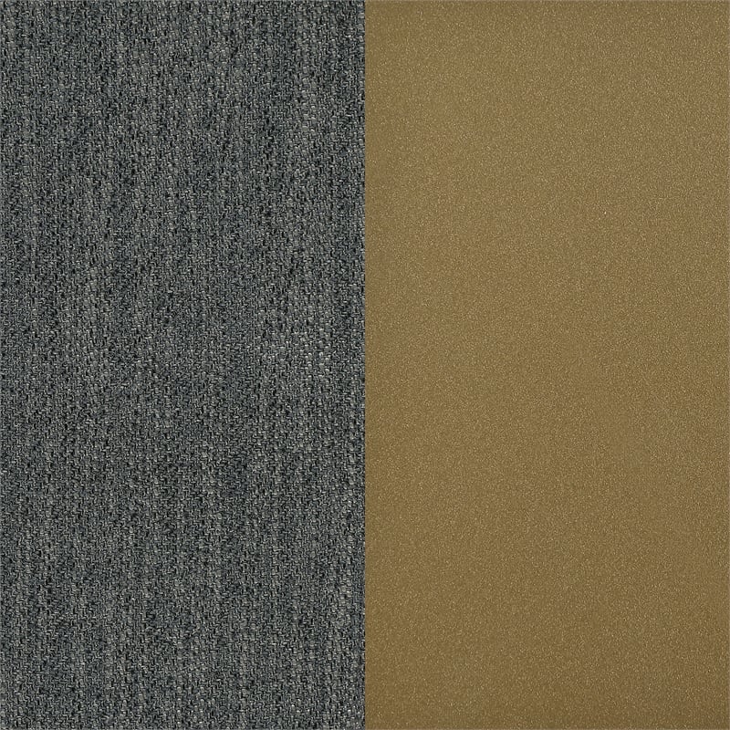 Pemberly Row Contemporary Fabric Upholstered Bar Chairs in Dark Gray