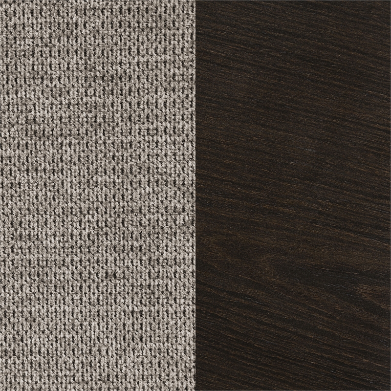 Pemberly Row Mid-Century Fabric Pub Height Bar Stools in Light Brown