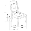 Pemberly Row Farmhouse Cushioned Wood Dining Side Chairs in White Washed