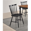 Pemberly Row Farmhouse Windsor Wood Dining Side Chairs in Black