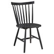 Pemberly Row Farmhouse Windsor Wood Dining Side Chairs in Black
