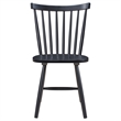 Pemberly Row Farmhouse Windsor Wood Dining Side Chairs in Black