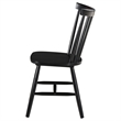 Pemberly Row Farmhouse Windsor Wood Dining Side Chairs in Black