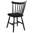 Pemberly Row Farmhouse Windsor Wood Dining Side Chairs in Black