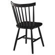 Pemberly Row Farmhouse Windsor Wood Dining Side Chairs in Black