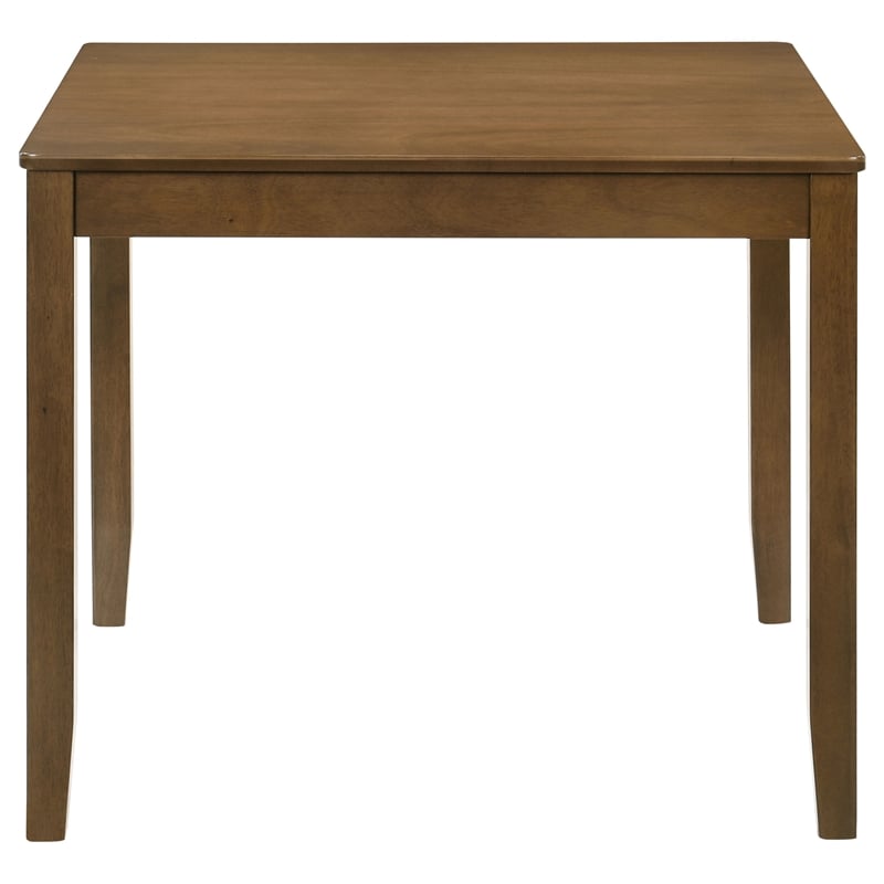 Pemberly Row 5-Piece Square Wood Dining Table Set in Honey Brown