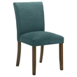 Pemberly Row Transitional Fabric Upholstered Side Chairs Teal Blue