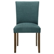 Pemberly Row Transitional Fabric Upholstered Side Chairs Teal Blue