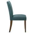 Pemberly Row Transitional Fabric Upholstered Side Chairs Teal Blue
