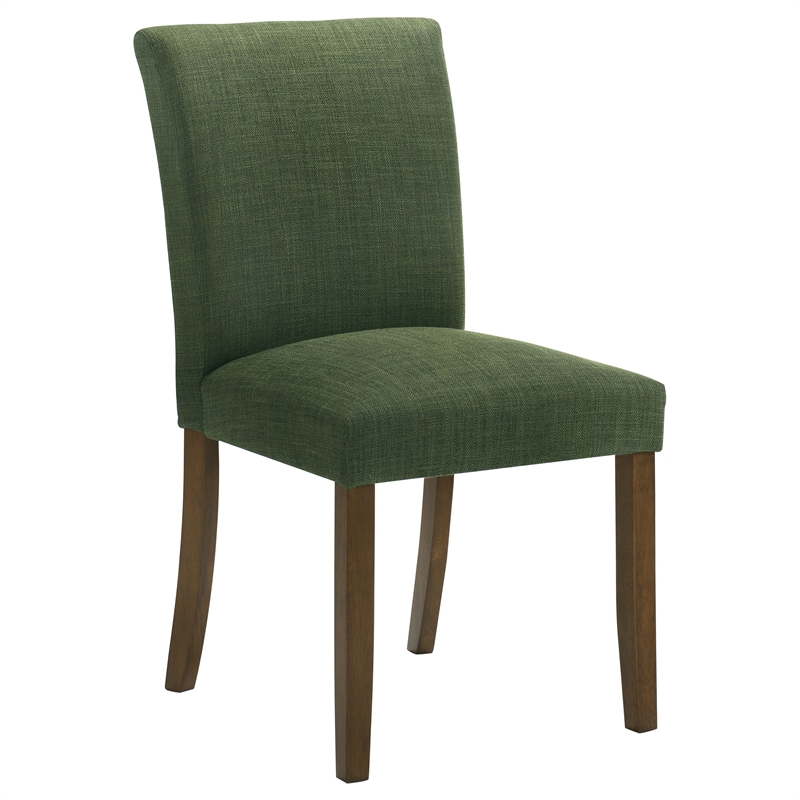 Pemberly Row Transitional Fabric Upholstered Side Chairs Green