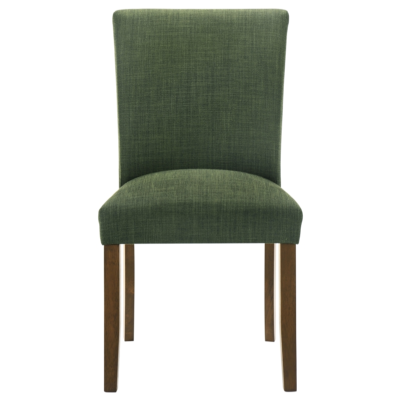 Pemberly Row Transitional Fabric Upholstered Side Chairs Green