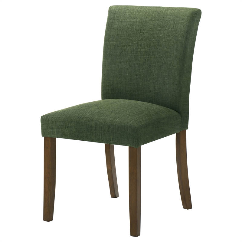 Pemberly Row Transitional Fabric Upholstered Side Chairs Green