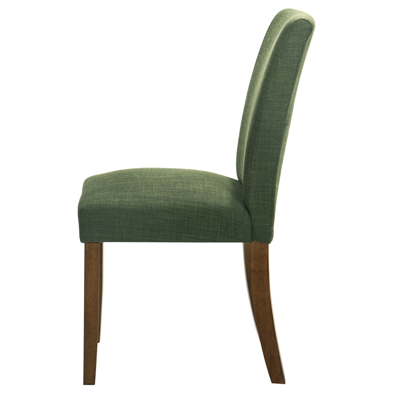 Pemberly Row Transitional Fabric Upholstered Side Chairs Green