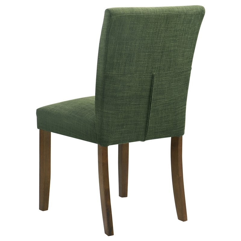 Pemberly Row Transitional Fabric Upholstered Side Chairs Green