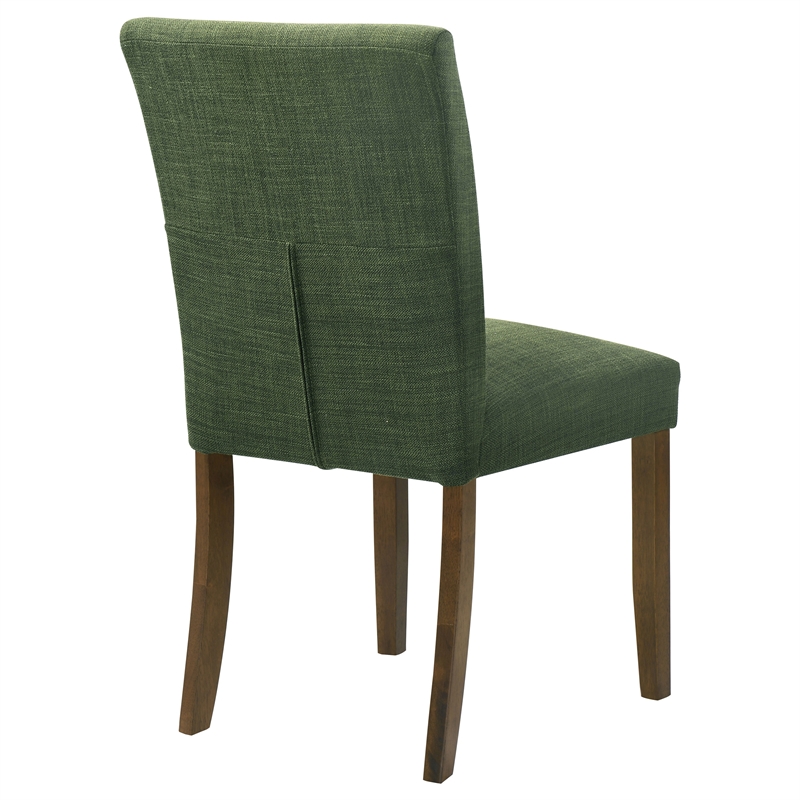 Pemberly Row Transitional Fabric Upholstered Side Chairs Green