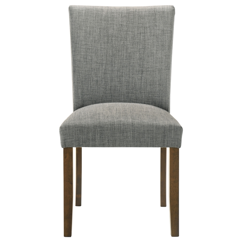 Pemberly Row Transitional Fabric Upholstered Side Chairs Gray