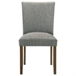 Pemberly Row Transitional Fabric Upholstered Side Chairs Gray