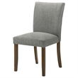 Pemberly Row Transitional Fabric Upholstered Side Chairs Gray