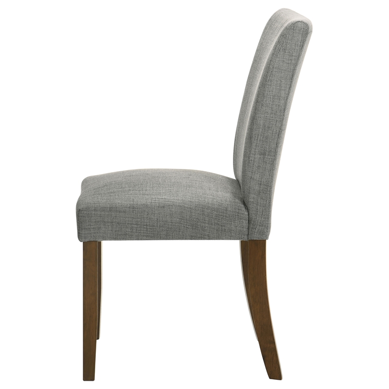Pemberly Row Transitional Fabric Upholstered Side Chairs Gray
