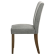 Pemberly Row Transitional Fabric Upholstered Side Chairs Gray