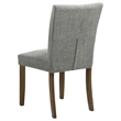 Pemberly Row Transitional Fabric Upholstered Side Chairs Gray