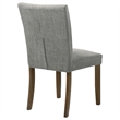 Pemberly Row Transitional Fabric Upholstered Side Chairs Gray