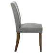 Pemberly Row Transitional Fabric Upholstered Side Chairs Gray