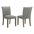 Pemberly Row Transitional Fabric Upholstered Side Chairs Gray