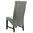 Pemberly Row Transitional Fabric Upholstered Side Chairs Gray