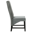 Pemberly Row Transitional Fabric Upholstered Side Chairs Gray