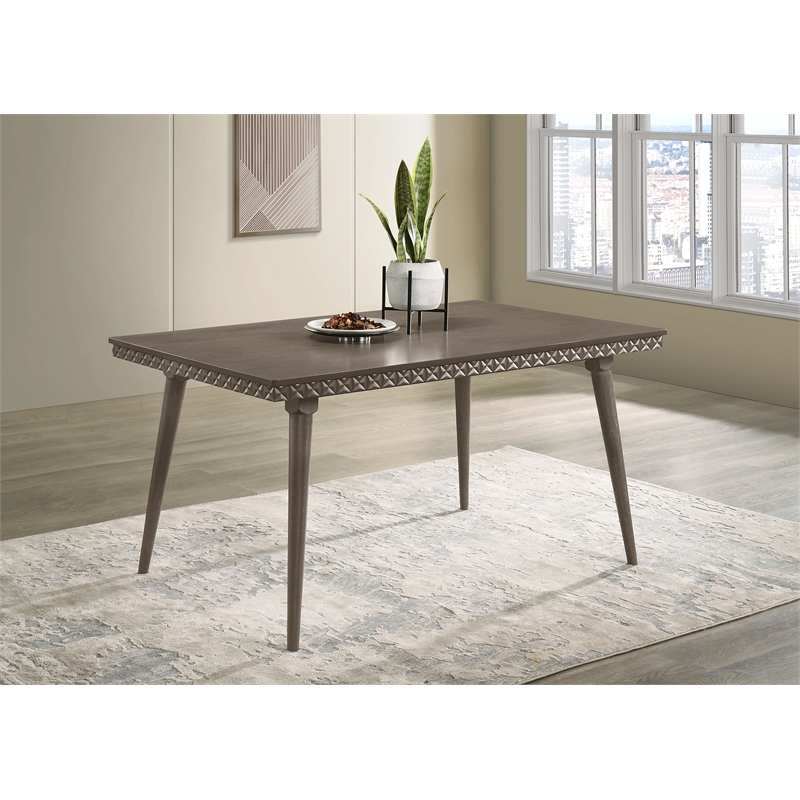 Pemberly Row 59-inch Rectangular Mid-Century Wood Dining Table in Dark Brown