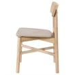 Pemberly Row Mid-Century Wood Dining Chairs White Washed and Tan