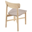 Pemberly Row Mid-Century Wood Dining Chairs White Washed and Tan