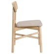 Pemberly Row Mid-Century Wood Dining Chairs White Washed and Tan