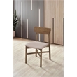 Pemberly Row Mid-Century Wood Dining Chairs Natural Walnut Tan