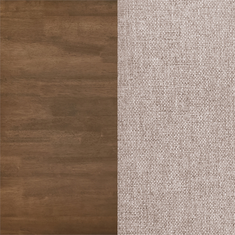 Pemberly Row Mid-Century Wood Dining Chairs Natural Walnut Tan